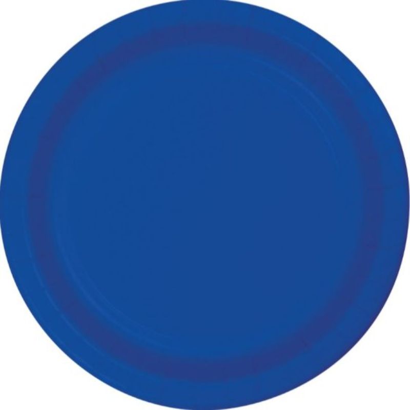 Cobalt Blue Lunch Plates Paper 18cm - Pack of 24