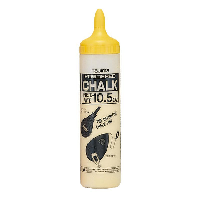 Bright yellow Tajima Chalk Refill 300g for clear, durable marking in DIY and professional projects, compatible with most chalk tools.