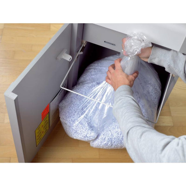 Durable 600x900mm shredder bags, 10/pkt, designed for Dahle 21015/21017, ensuring clean and secure document disposal.