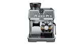 Elegant De'Longhi Arte Metal Pro Cold Brew coffee machine in stainless steel, featuring cold brew technology and a built-in grinder.