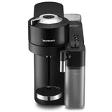 Black De'Longhi Vertuo Lattissima Nespresso Machine, designed for espresso, cappuccino, and latte with integrated milk frother.