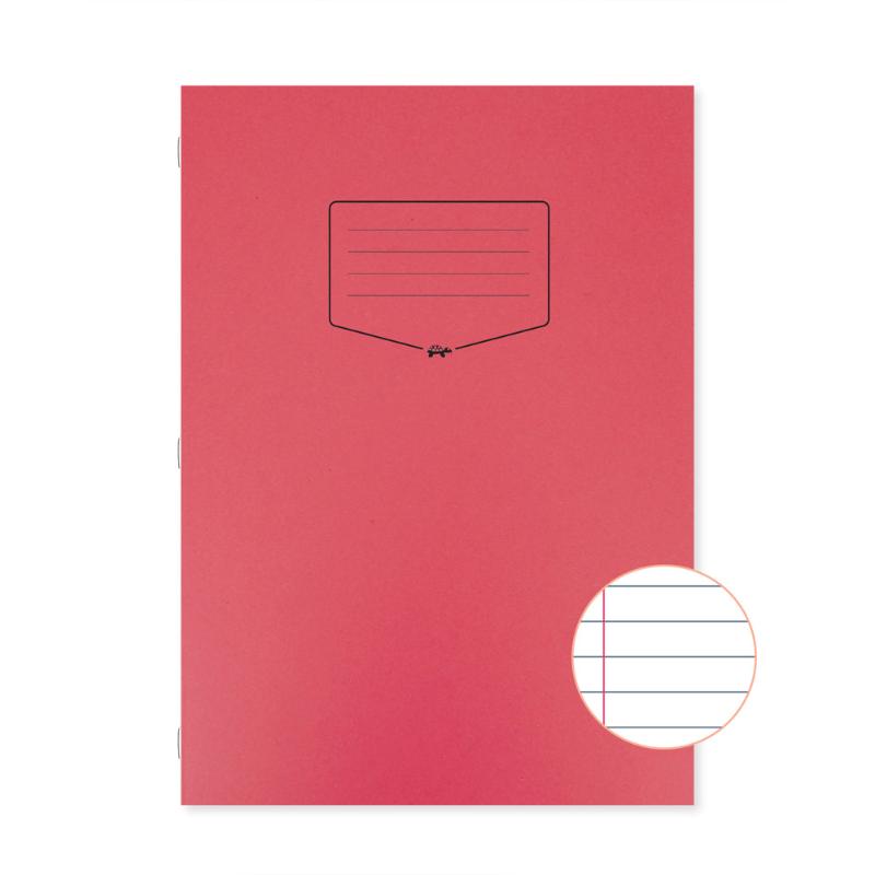 Silvine Tough Shell Exercise Book A4 with 80 pages, 8mm ruled, durable covers, spill-resistant, perfect for students and professionals.