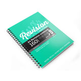 Luxpad A4 revision notebook with 160 pages, wiro bound design, laminated covers, and printed study templates for effective learning.