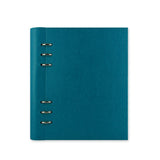 Filofax Clipbook A5 in Petrol Blue with a flexible leather-look cover, ideal for planning and note-taking.