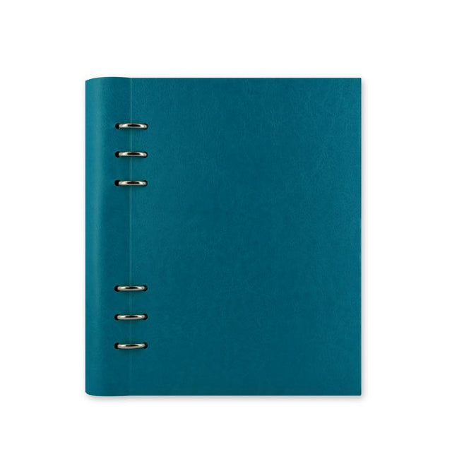 Filofax Clipbook A5 in Petrol Blue with a flexible leather-look cover, ideal for planning and note-taking.