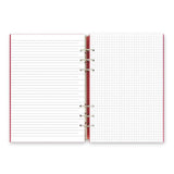 Filofax Clipbook A5 in Poppy, a versatile notebook with a leather-look cover, expandable pages, and various sheet options.