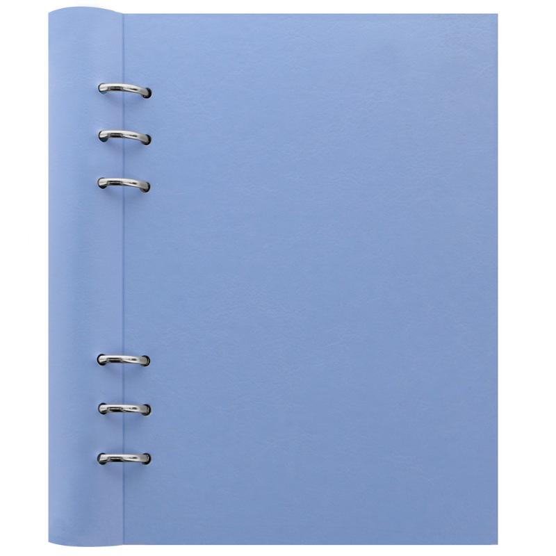 Filofax Clipbook A5 in Vista Blue, featuring a durable leather-look cover, versatile layout, and extensive organizational sheets.