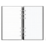 Filofax Clipbook Personal Black with versatile soft cover, expandable rings, and multiple sheets for organized planning.