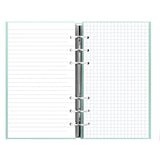 Filofax Clipbook Personal Duck Egg with soft pastel cover, flexible ring binder system, and multiple organizational sheets included.