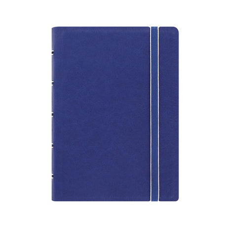 Blue lined Filofax Notebook Pocket featuring 56 sheets of 100gsm paper, elastic closure, and flexible repositionable pages.