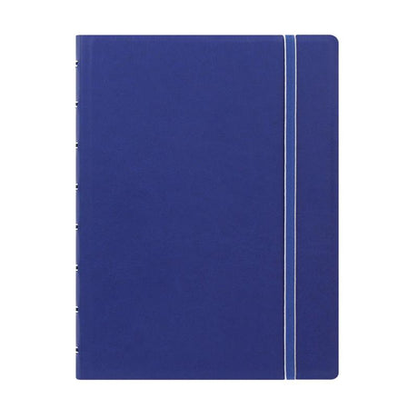 Elegant A5 blue lined notebook with elastic closure, twin wire spine, and customizable pages for versatile note-taking.