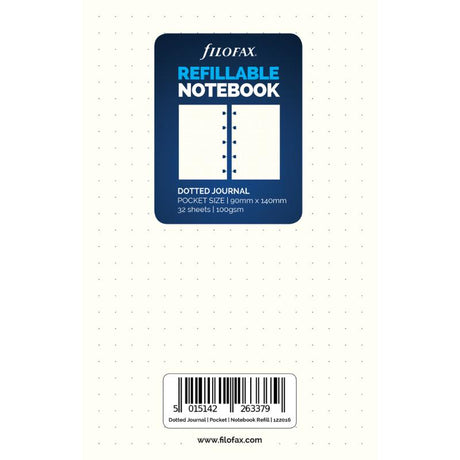 Dotted refill pages for Filofax Pocket Notebook, perfect for journaling, sketching, and organization on-the-go.