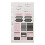 Colorful Filofax Confetti Stickers Pack featuring 284 repositionable stickers in chic colors with gold foil accents.