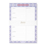 Filofax Mediterranean Meal Planner Notepad with magnetic backing, featuring 60 sheets for effortless meal organization.