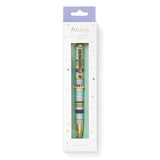 Filofax Good Vibes Ballpoint Pen with stylish metal barrel, 1mm black ink, and twist mechanism for smooth writing.