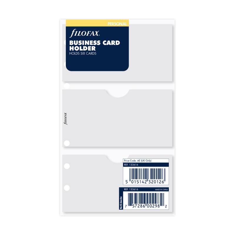Filofax Personal Business Card Holder Refill