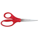 Fiskars 7-inch student scissors in assorted colors, designed for comfort and precision in crafting and school projects.