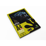 Artgecko Pro Toned Sketchpad A4 features 40 sheets of 200gsm black card, ideal for vibrant sketching and mixed media art.