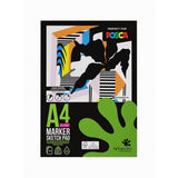 Artgecko Pro Marker Sketchpad A4 featuring 30 sheets of 250gsm acid-free white paper, ideal for vibrant artworks and sketches.