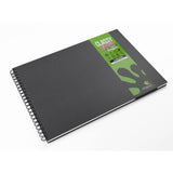 Artgecko Classy Sketchbook A3 Landscape with 40 sheets of 150gsm white paper, twin wire binding, and durable soft-touch covers.