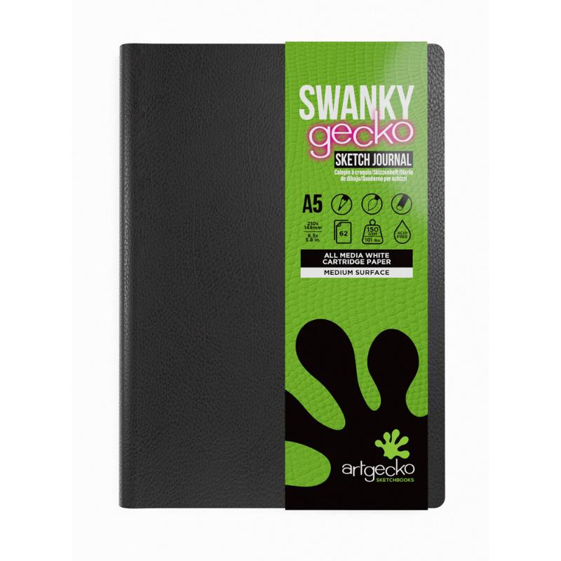 Artgecko Swanky Sketch Journal A5 124 Pages 62 Sheets 150gsm White Paper