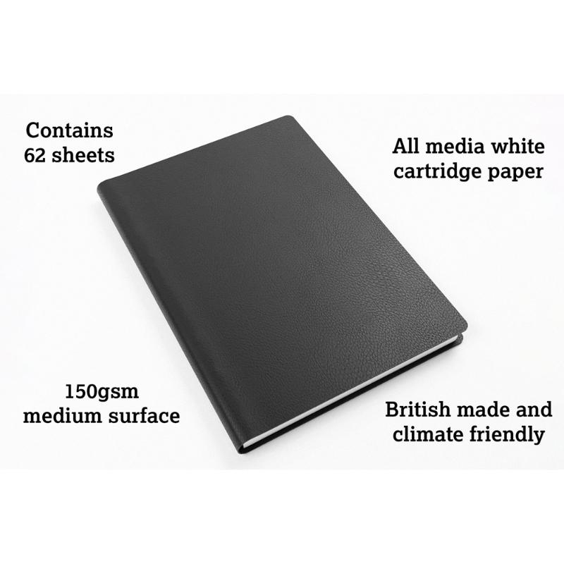 Artgecko Swanky Sketch Journal A5 124 Pages 62 Sheets 150gsm White Paper