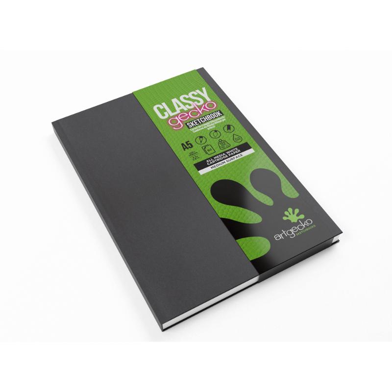 Artgecko Classy Sketchbook Casebound A5 92 Pages 46 Sheets 150gsm White Paper