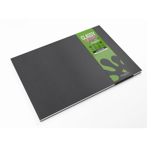 Artgecko Classy Sketchbook A3 landscape with 92 pages of 150gsm acid-free paper and stylish black cover. Perfect for artists.