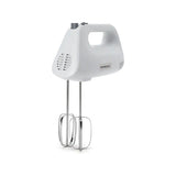 Lightweight Kenwood HandMix 450W hand mixer in Lite White, featuring 5 speeds, turbo function, and stainless steel attachments.