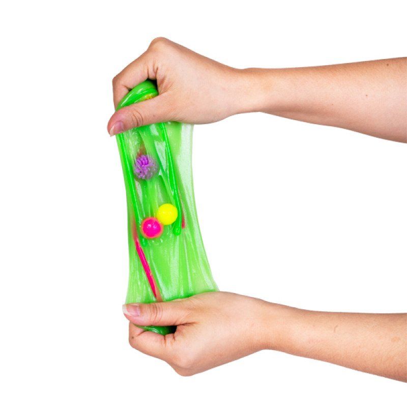 Colorful Fidget Slime Set of 9 in fun slushie containers for stress relief and sensory play, ideal for all ages.