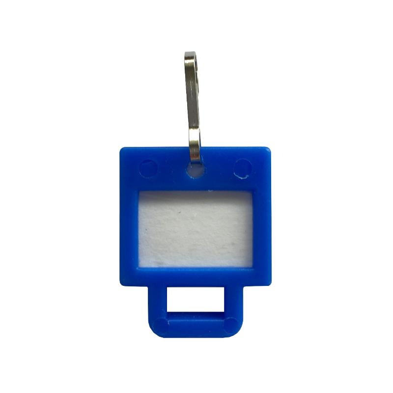 Blue SR Key Tag Square, perfect for organizing keys with a stylish design and durable materials for effortless identification.