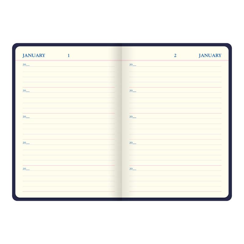 Letts Journal 5 Year A5 Undated Icon Navy Blue