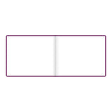 Vibrant purple guest book with 127 ruled pages, ideal for capturing messages at weddings and special events.