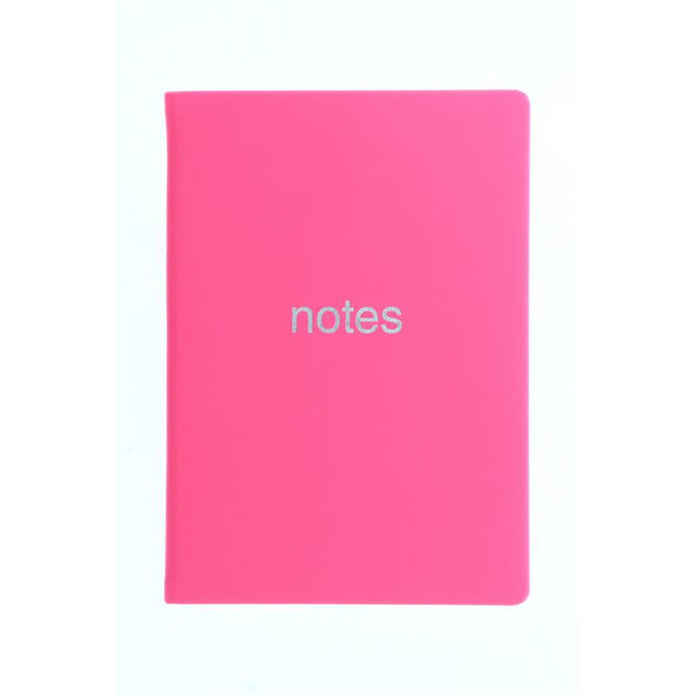 Stylish A6 pink lined notebook with luxury cover, 192 pages, silver foil detail, ribbon marker, perfect for writing.