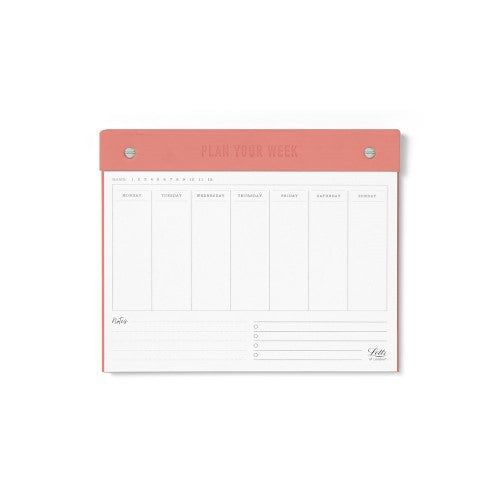 Letts Undated Weekly Planner in Conscious Clay, eco-friendly, 250x200mm, with recycled paper and sustainable materials.