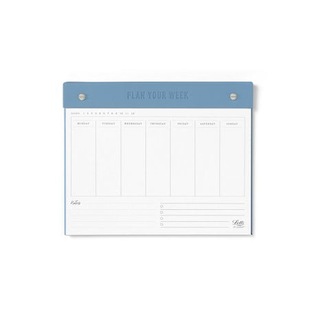 Letts Undated Weekly Planner in Conscious Ocean design, made of recycled materials, promoting eco-friendly organization.