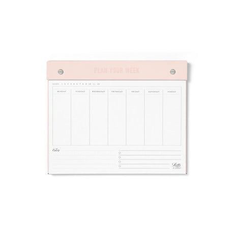 Letts Undated Weekly Planner in Conscious Rosewater, eco-friendly with 60 recycled sheets for mindful scheduling.