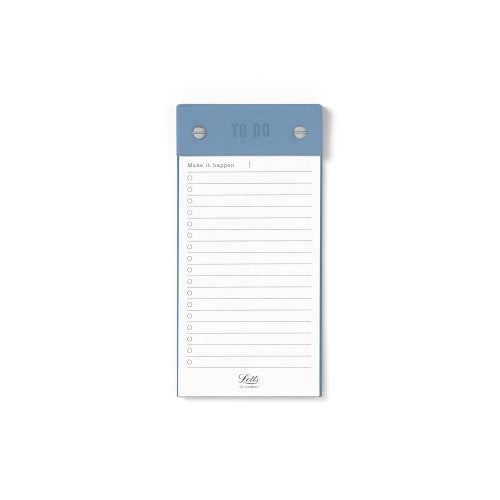 Eco-friendly Letts To Do List Planner, 100x200mm, with 60 recycled sheets for sustainable organization.