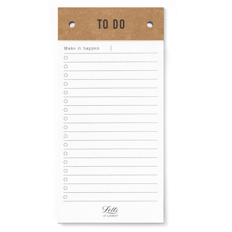 Letts Conscious To Do Notepad Refill featuring 60 eco-friendly tear-off sheets for efficient task management.