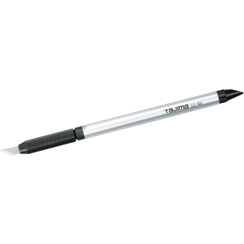 Tajima LC101 9mm Art Knife with ergonomic grip and 9 precision blades for detailed cutting in various materials.