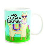 Llama coffee mug with sunglasses, 9.5 cm high, perfect for adding fun to your drinkware collection.