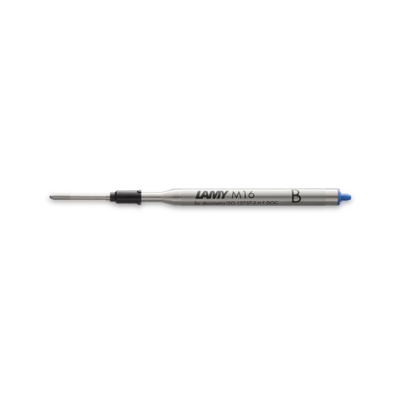 Lamy M16 Medium Blue ballpoint pen refill with waterproof ink for smooth, consistent writing and extended lifespan.