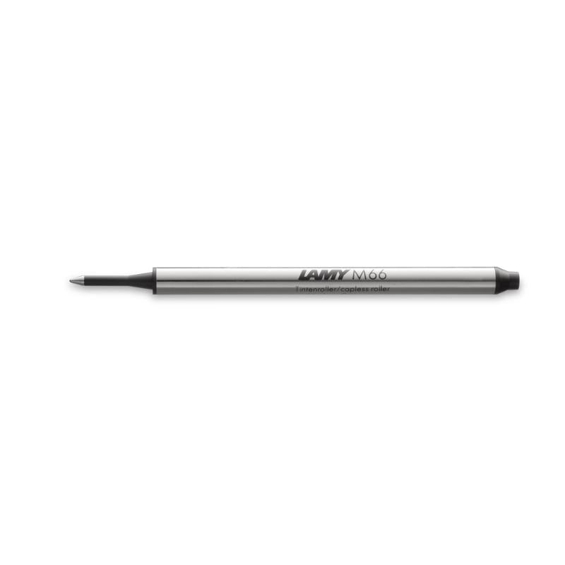 Lamy M66 Medium Black rollerball refill for smooth writing in Lamy Swift, Tipo, and Dialog 2 pens, offering bold black ink.