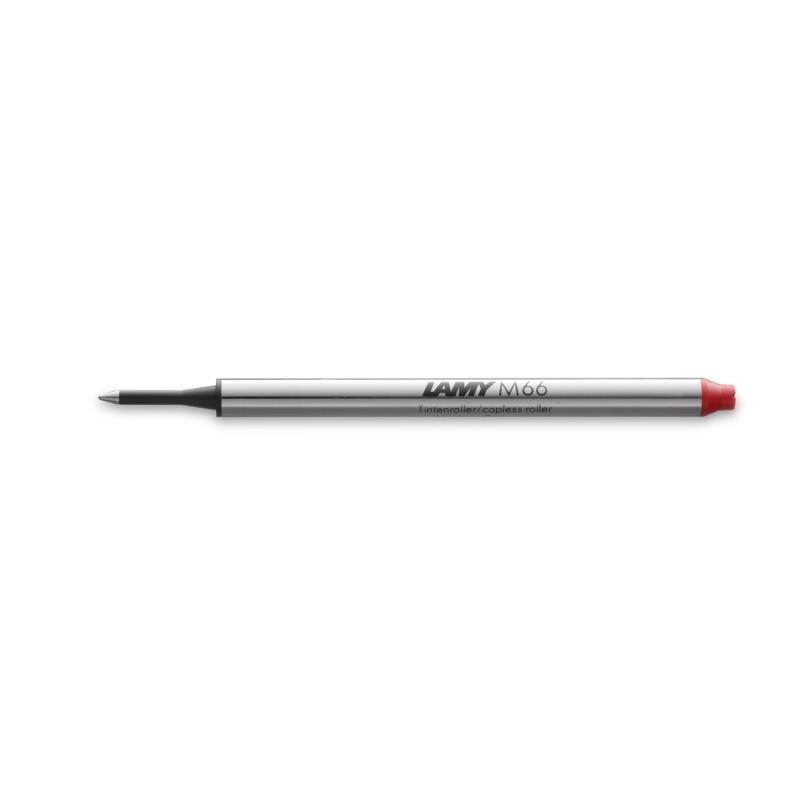 Lamy M66 red rollerball refill, medium nib, compatible with Swift, Tipo, and Dialog 2 pens for vibrant, smooth writing.