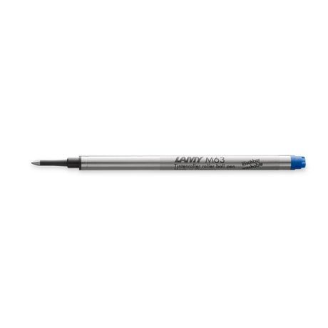 Blue Lamy M63 rollerball refill, designed for smooth writing, compatible with LAMY cap pens like Safari and Studio.