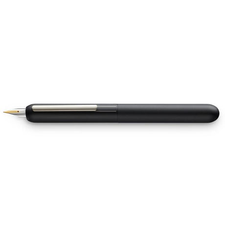 Lamy Dialogue 3 Matte Black fountain pen with twist-action mechanism and bi-colour gold nib for elegant writing.