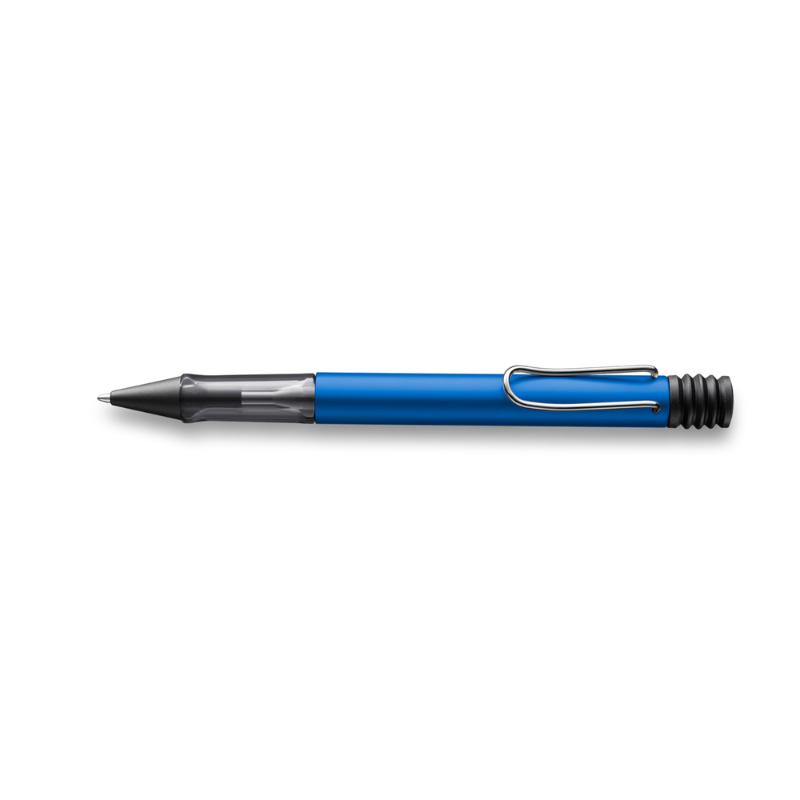 Lamy Al-Star Ballpoint in Oceanblue features a lightweight aluminum body, ergonomic grip, and a smooth black ink refill.