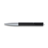 Lamy Noto Ballpoint Pen in Black/Silver with ergonomic triangular shape, matte green body, and elegant silver tip. Perfect for comfort.