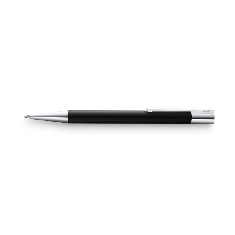 Lamy Scala Mechanical Pencil in matte black with chrome accents, featuring 0.7mm lead for precise writing and sketching.