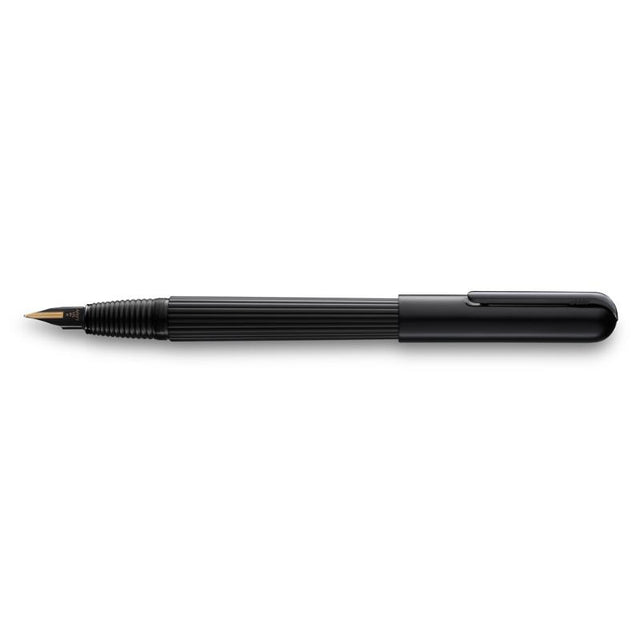 Lamy Imporium Fountain Pen in matte black with a gold nib, showcasing modern design and exceptional writing comfort.